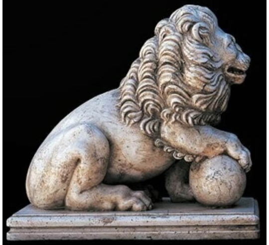 Estatua de león de estilo veneciano,...