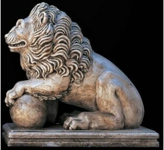 Statue of a lion in the Venetian style,...