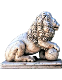 Statue of a lion in the Venetian style, reproduced from...