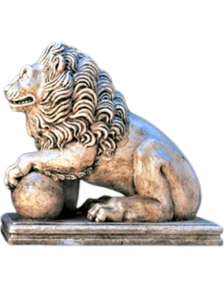 Statue of a lion in the Venetian style, reproduced from...