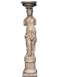 Estatua de cariátide según Jean Goujon, Museo del Louvre.