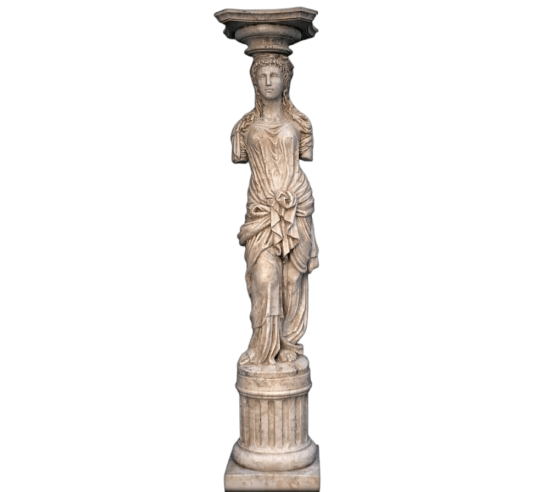 Estatua de cariátide según Jean Goujon, Museo del Louvre.