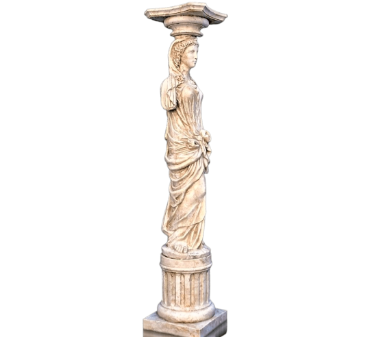 Statue de Cariatide d'après Jean Goujon, musée...