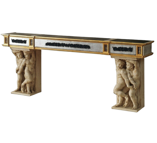 Pied de table Deux putti, d'après Michel-Ange...