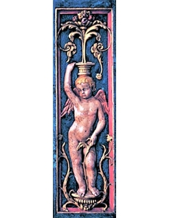 Low relief of putti in renaissance style, detail of the...