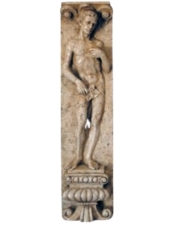 Low relief of Adam in Renaissance style, allegory of the...