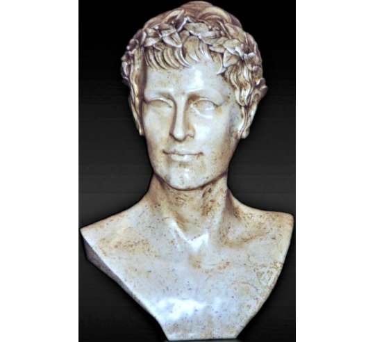Buste du général Jules César jeune, conquérant...