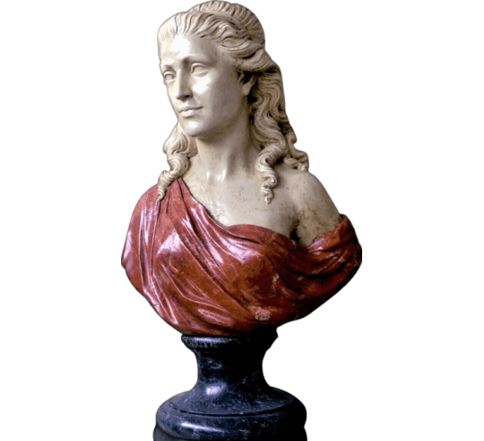 Buste de Varinia, prophétesse thrace et femme de Spartacus chef de la rébellion des esclaves contre la République romaine.