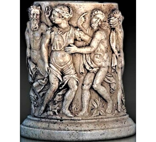 Vase de style grec antique, motifs scène de...