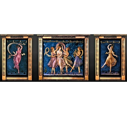 Tableau en relief La danse des trois Grâces,...