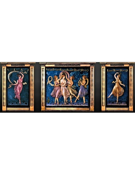 Tableau en relief la danseuse II d'après Antonio Canova, élément du tryptique La danse des trois Grâces.