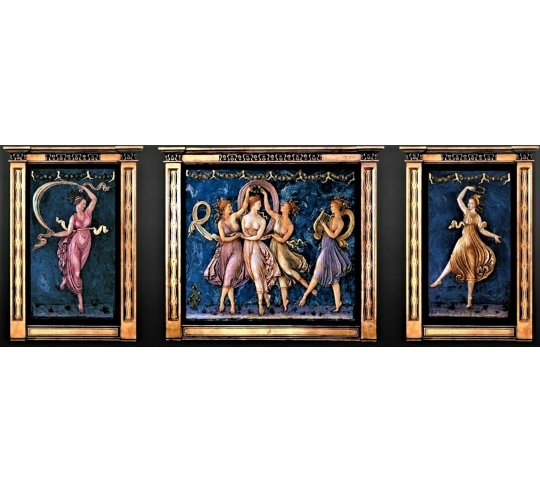 Tryptique en relief La danse des trois Grâces...