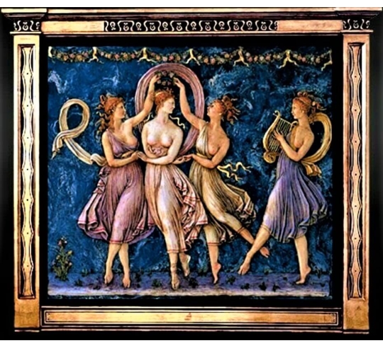 Tryptique en relief La danse des trois Grâces...