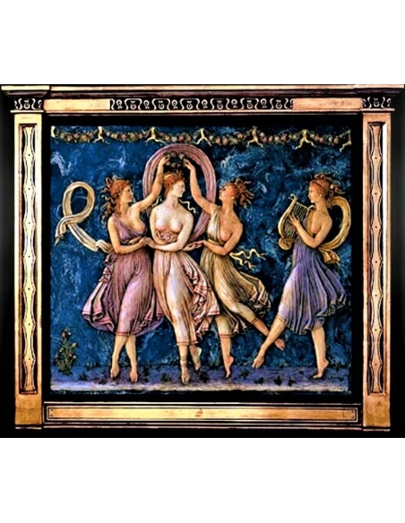 Tryptique en relief La danse des trois Grâces d'après Antonio Canova.