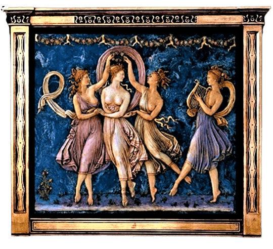 Tryptique en relief La danse des trois Grâces...