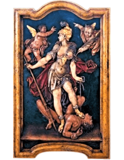 Cuadro en relieve Minerva victoriosa sobre la ignorancia...