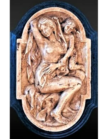 Tableau en relief, Cérès sortant du bain accompagnée de Cupidon, allégorie de l'été.