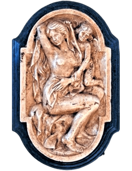 Tableau en relief, Cérès sortant du bain accompagnée de Cupidon, allégorie de l'été.