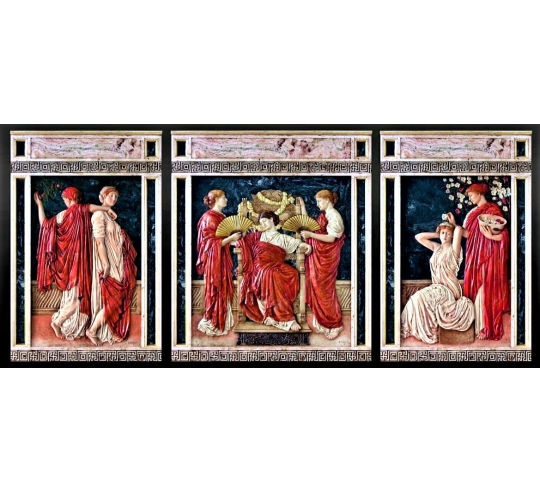 Relief painting Midsummer after Albert Joseph...