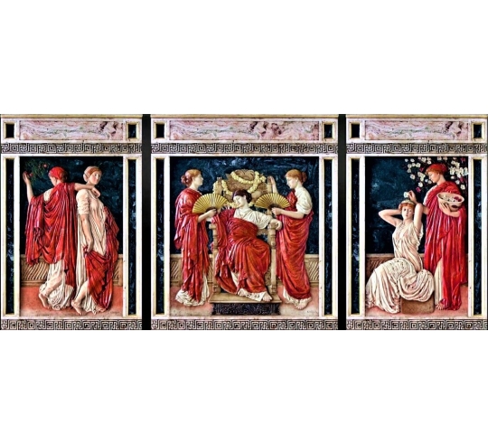Relief painting Silver after Albert Joseph Moore.