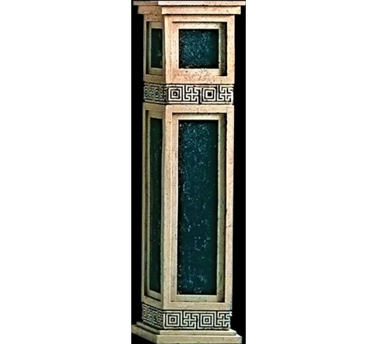 Square pedestal in classical style.