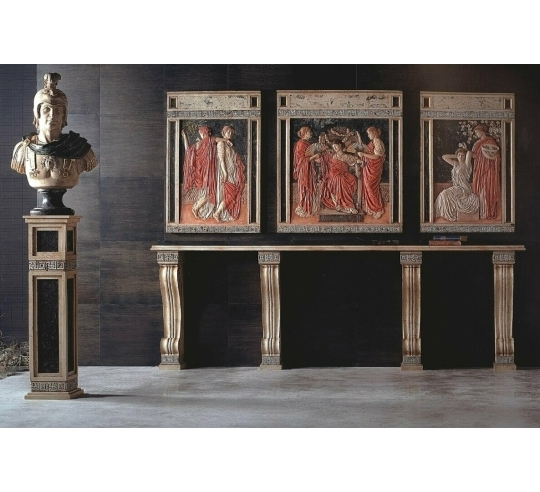 Square pedestal in classical style.