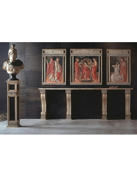 Square pedestal in classical style.