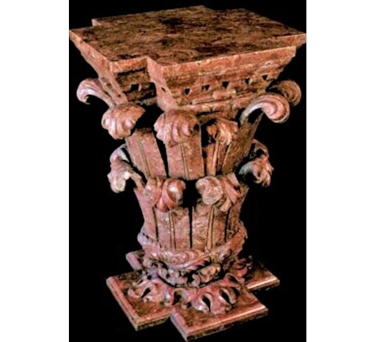 Pied de table style chapiteau corinthien.