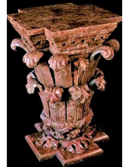 Pied de table style chapiteau corinthien.