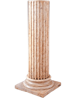 Columna truncada de estilo jónico.
