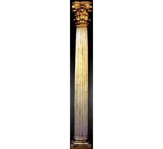 Colonne de style corinthien imitation marbre...
