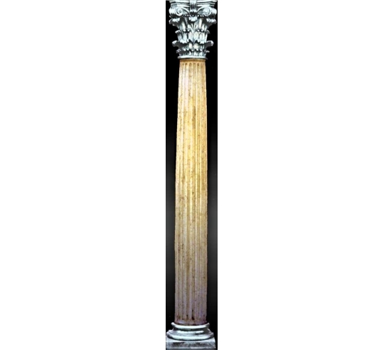 Columna de estilo corintio con patinado de...