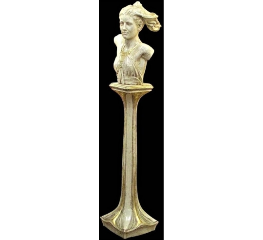 Pedestal in Art Nouveau style with white and...