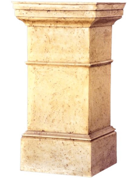 Piédestal large rectangulaire style antique.