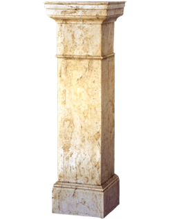 Piédestal rectangulaire style antique.