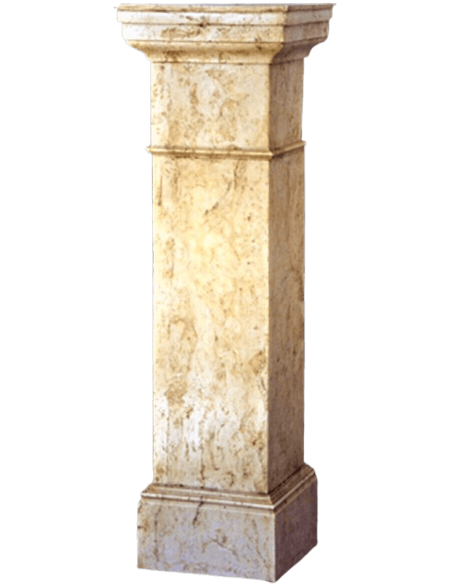 Piédestal rectangulaire style antique.
