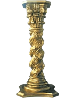 Colonne de style salomonique I, forme torsadée ornée de...