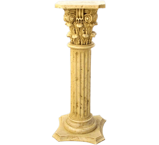 Columna acanalada con capitel de estilo corintio I.