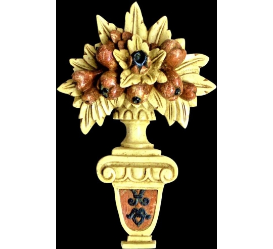 Wall light in form of a cup of red fruits,...