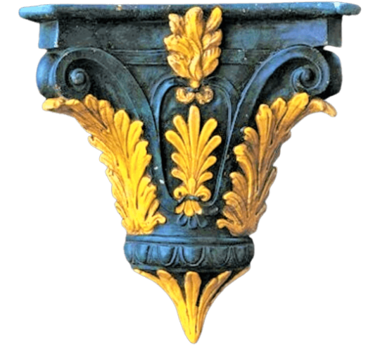 Wall bracket in renaissance style, inspired by the Ducal Palace of Mantua after Andrea Mantegna.