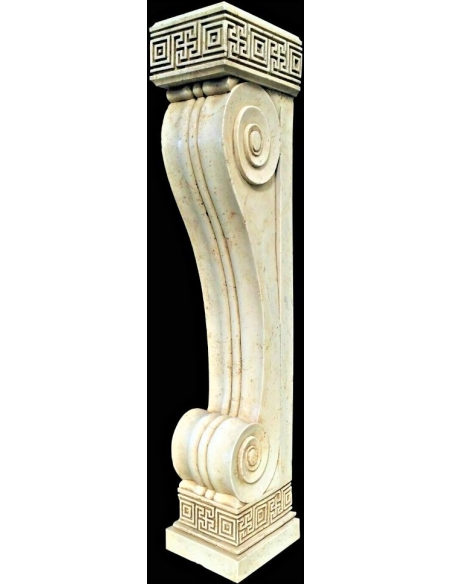 Pilastra mural de estilo griego antiguo.