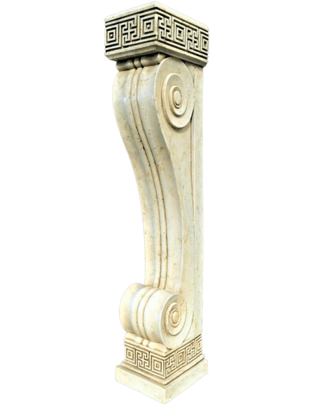 Pilastra mural de estilo griego antiguo.