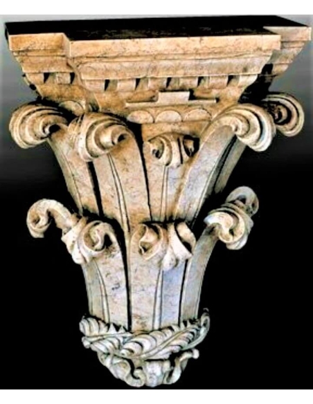 Wall bracket in medieval style, inspired by the architecture of the Santa Maria della Scala Hospital.