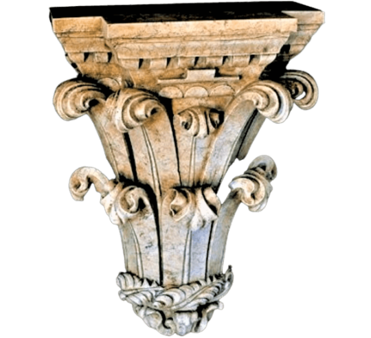 Wall bracket in medieval style, inspired by the architecture of the Santa Maria della Scala Hospital.