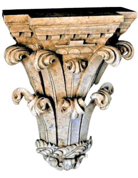 Wall bracket in medieval style, inspired by the architecture of the Santa Maria della Scala Hospital.