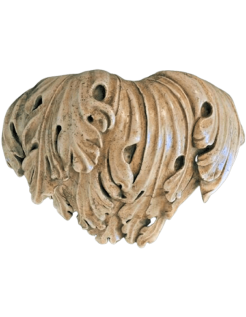Wall light in the style of falling acanthus leaves, ivory...