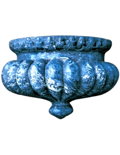 Wall light in the classic Roman style with an azure-blue...