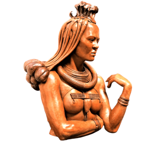 Sculpture of a Himba woman.