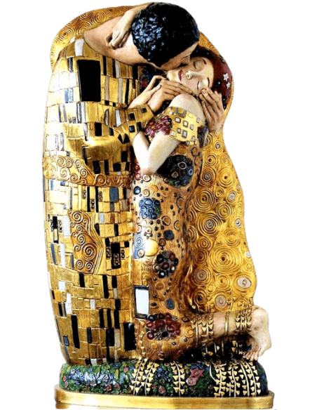 Sculpture of the Kiss by Gustav Klimt I.