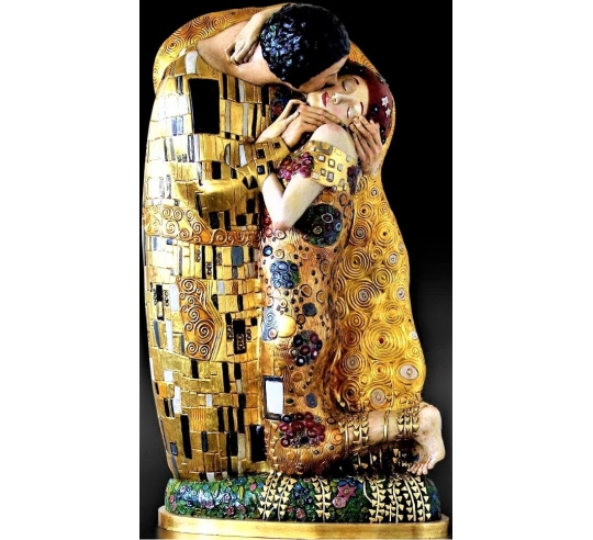 Sculpture of the Kiss by Gustav Klimt I.